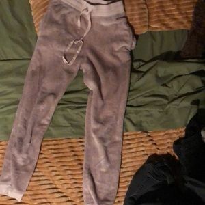 Fluffy pink pajama pants